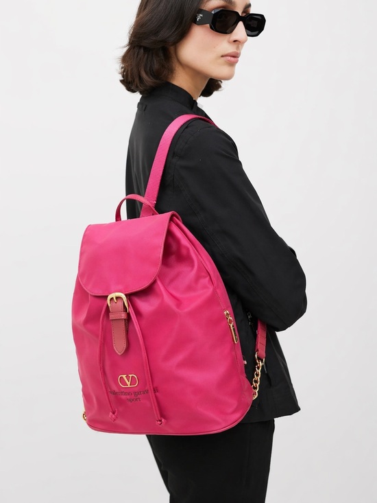 Valentino Garavani Handbags - VALENTINO GARAVANI Nylon Backpack Pink Vintage